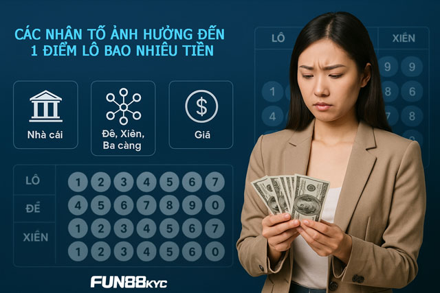 1 Điểm Lô Bao Nhiêu Tiền? Giải Đáp Siêu Chi Tiết Từ Fun88 Kyc 5 Yếu tố tác động đến 1 điểm lô bao nhiêu tiền