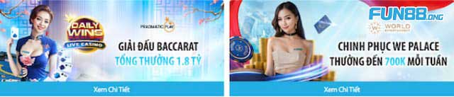 Khuyến Mãi Fun88 11 Khuyến mãi Casino cực sốc
